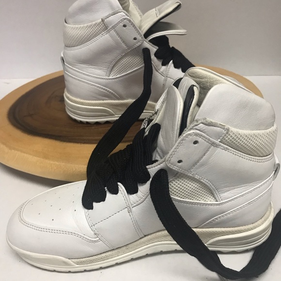 Rag & Bone Color Block Leather Hi Top Sneakers - Picture 3 of 6